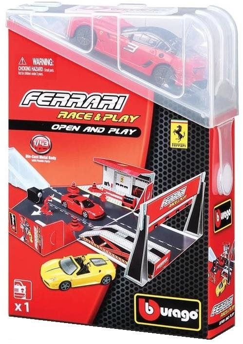 Autodráha 4sleep Bburago 1:43 Ferrari set box + 1 auto