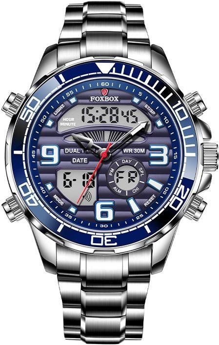 Pánské hodinky Lige Man digitální steel FB 0007-2 modré