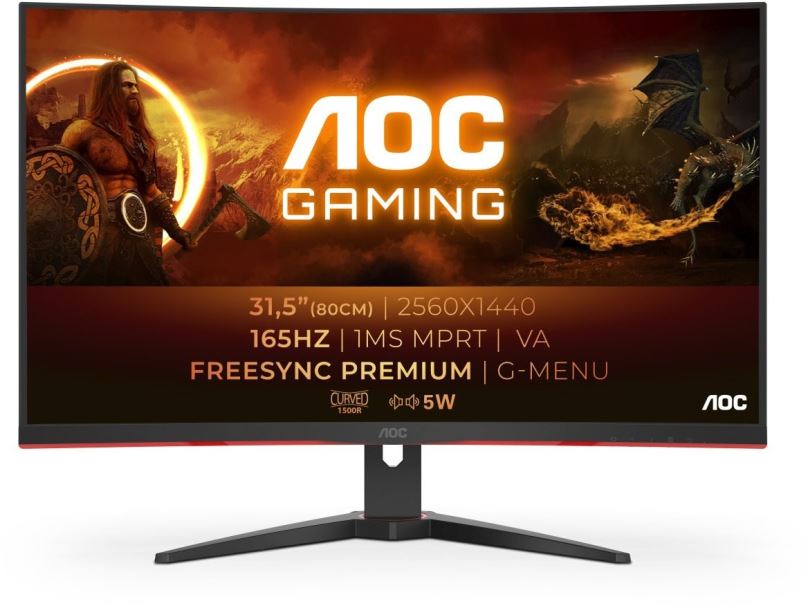 LCD monitor 32" AOC CQ32G2SE/BK Gaming