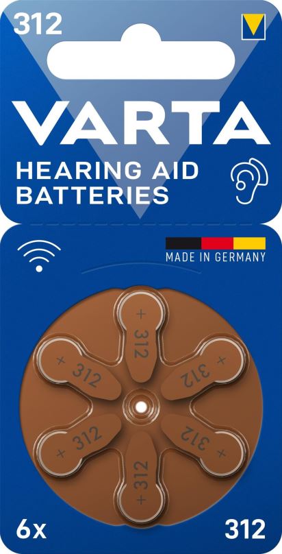 Jednorázová baterie VARTA baterie do naslouchadel VARTA Hearing Aid Battery 312 6ks