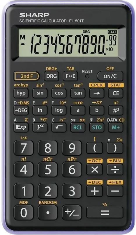 Kalkulačka SHARP SH-EL501TVL černo/fialová