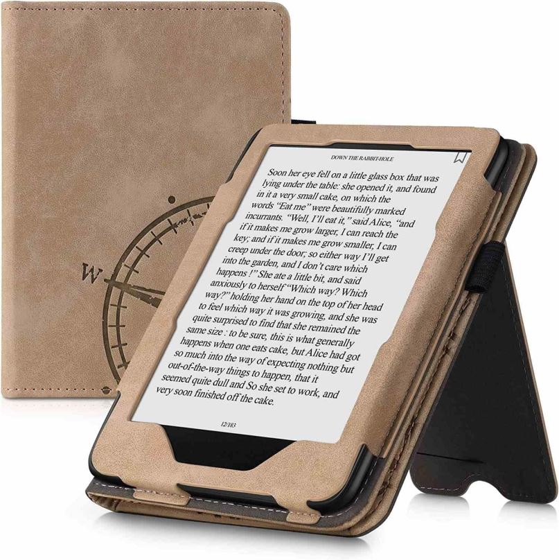 Pouzdro na čtečku knih KW Mobile - Navigational Compass - KW5626701 - Pouzdro pro Amazon Kindle Paperwhite 4 (2018) - hnědé