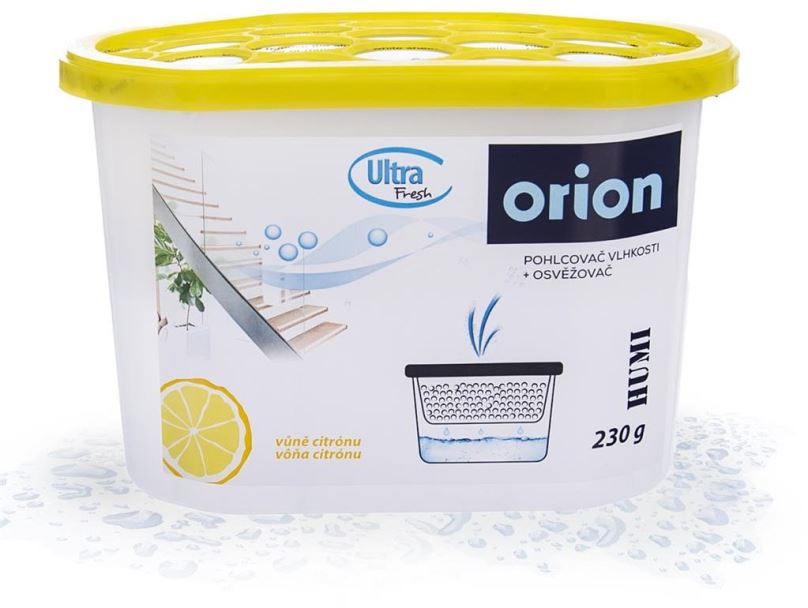Pohlcovač vlhkosti ORION Pohlcovač vlhkosti+osvěž. vzd. HUMI 230 g citron
