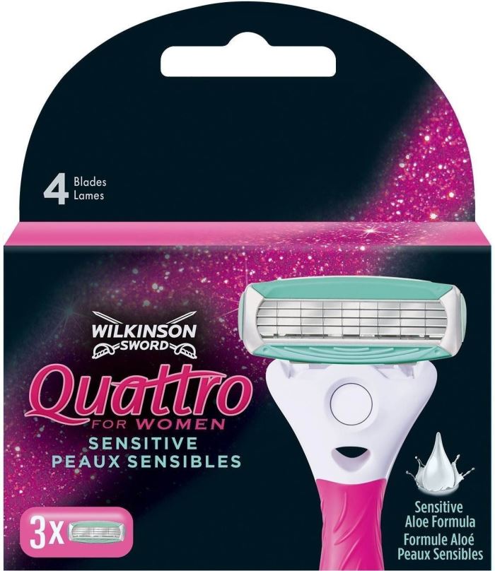 Dámské náhradní hlavice WILKINSON Quattro for Women 3 ks