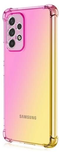 Kryt na mobil TopQ Kryt Samsung A23 5G Shock duhový růžovo-žlutý 87132