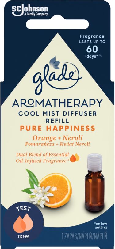 Esenciální olej GLADE Aromatherapy Cool Mist Diffuser Pure Happiness náplň17,4 ml