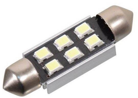 LED autožárovka COMPASS SMD LED 12V suf. SV8.5 38mm bílá