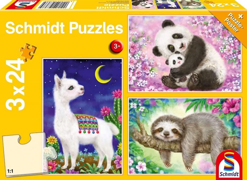 Puzzle Schimdt Puzzle Zvířátka 3x24 dílků