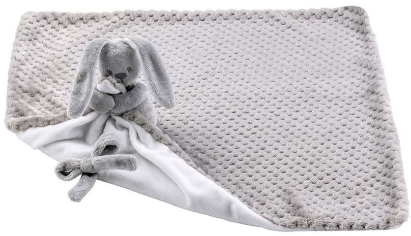 Deka NATTOU deka plyšová s mazlíčkem Lapidou Grey Pineapple White 50x50 cm