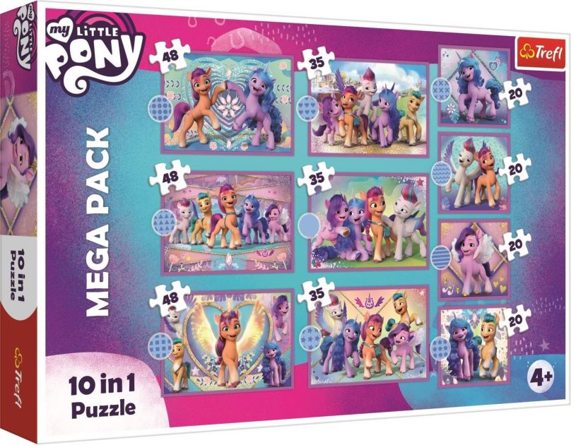 Puzzle Trefl Puzzle My Little Pony: Zářiví poníci mega pack 10v1