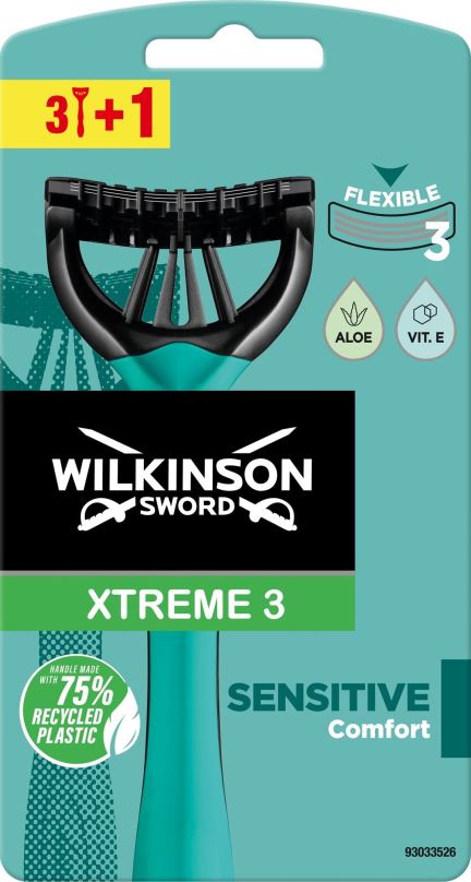 Holítka WILKINSON Xtreme3 Sensitive Comfort 4 ks