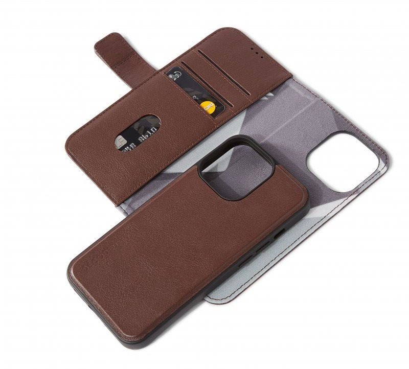 Pouzdro na mobil Decoded Leather Detachable Wallet Brown iPhone 14 Pro Max