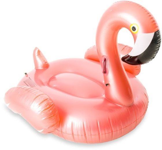 Nafukovací hračka Nafukovací lehátko plameňák - flamingo - rose gold 140 x 130 x 120 cm