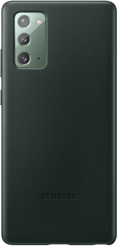Kryt na mobil Samsung Kožený zadní kryt pro Galaxy Note20 zelený