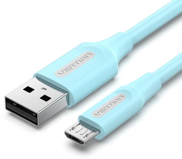 Datový kabel Vention USB 2.0 to Micro USB 2A Cable 1m Light Blue