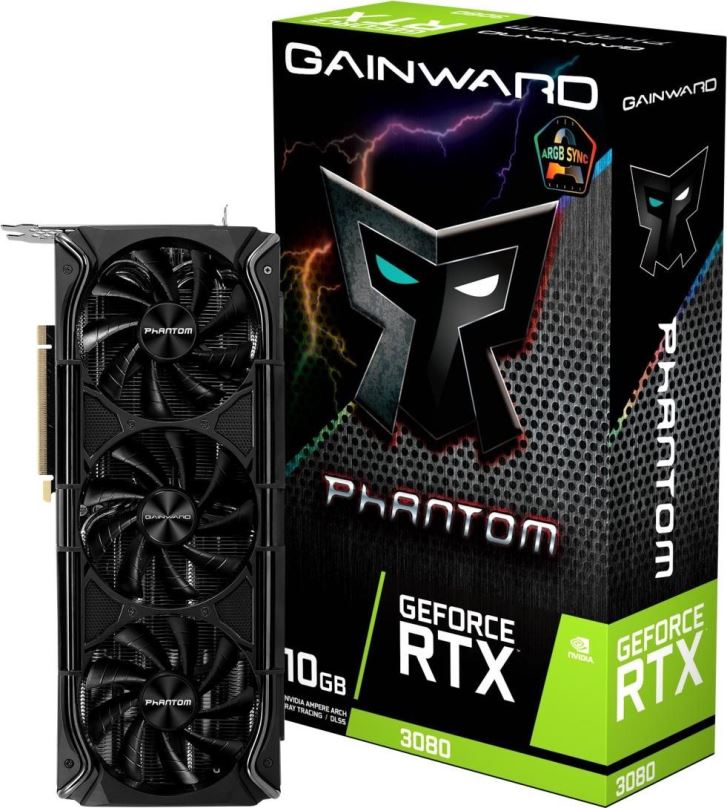 Grafická karta GAINWARD GeForce RTX 3080 Phantom+ LHR