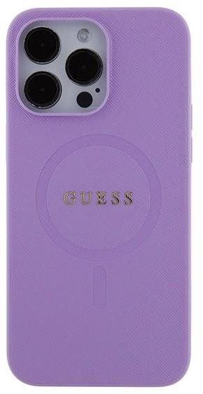 Kryt na mobil Guess PU Saffiano MagSafe Zadní Kryt pro iPhone 15 Pro Purple