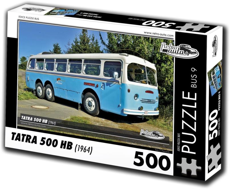 Puzzle Retro-auta Puzzle Bus č. 9 Tatra 500 HB (1964) 500 dílků