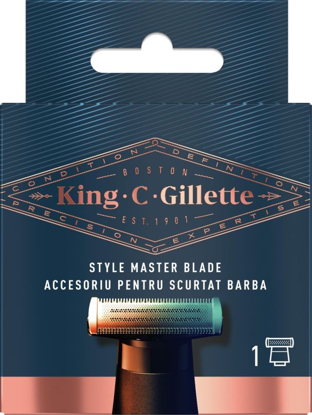 Pánské náhradní hlavice KING C. GILLETTE Style Master, náhradní hlavice