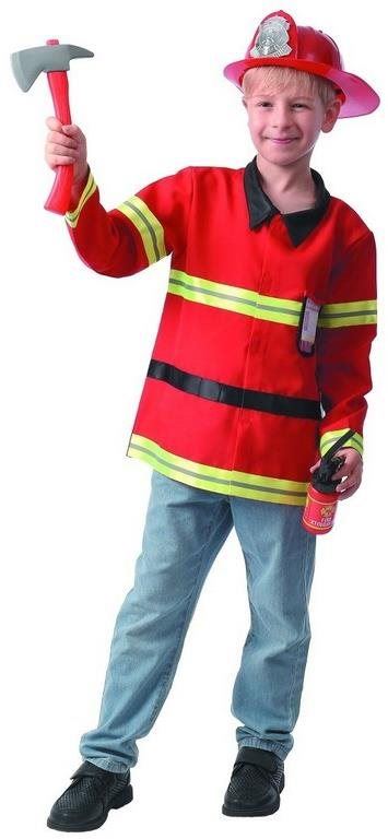Kostým Šaty na karneval - hasič, 130 - 140  cm