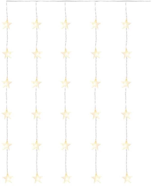 Světelný řetěz EMOS LED vánoční závěs – hvězdy, 120x90 cm, venkovní i vnitřní, teplá bílá, časovač
