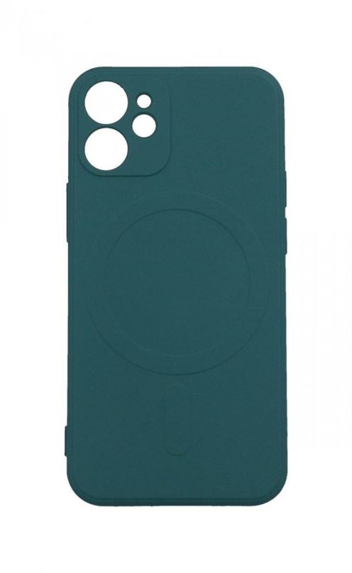 Kryt na mobil TopQ Kryt iPhone 12 Mini s MagSafe tmavě zelený 84995