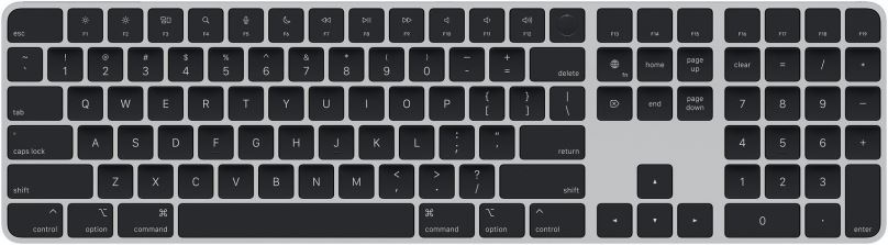 Klávesnice Apple Magic Keyboard s Touch ID a Numerickou klávesnicí, černá - EN Int.