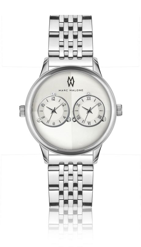 Pánské hodinky MARC MALONE Louis Silver Steel CBC-4620