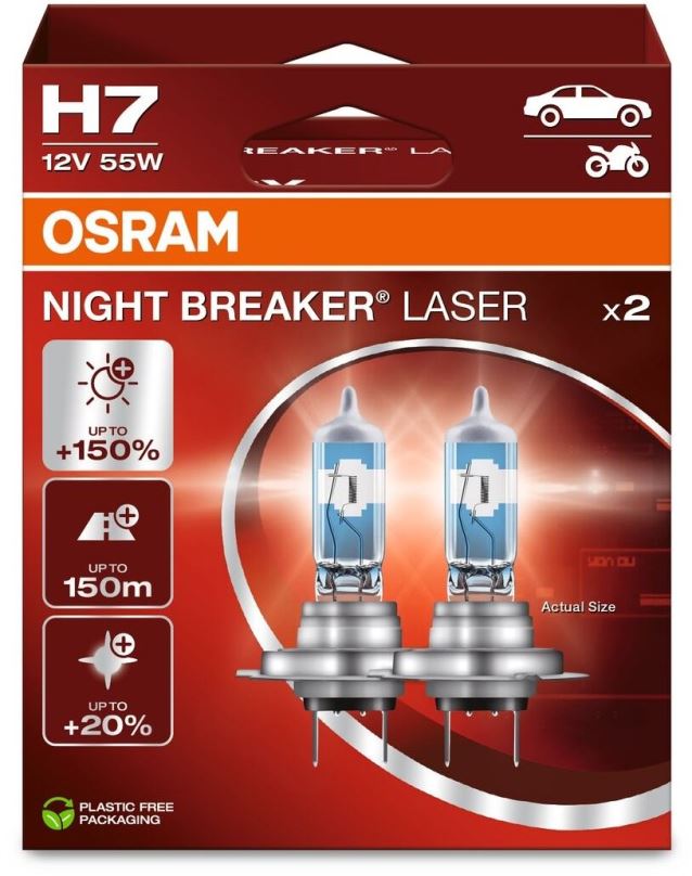 Autožárovka OSRAM H7 Night Breaker Laser +150%, 2ks