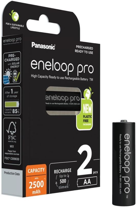 Nabíjecí baterie Panasonic eneloop HR6 AA 3HCDE/2BE PRO N