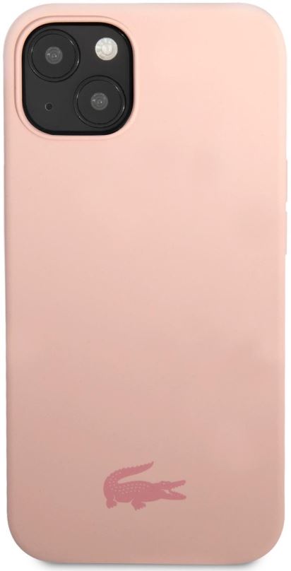Kryt na mobil Lacoste Liquid Silicone Glossy Printing Logo Kryt pro Apple iPhone 13 Pink