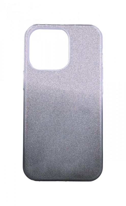 Kryt na mobil TopQ iPhone 13 Pro glitter stříbrno-černý 64846