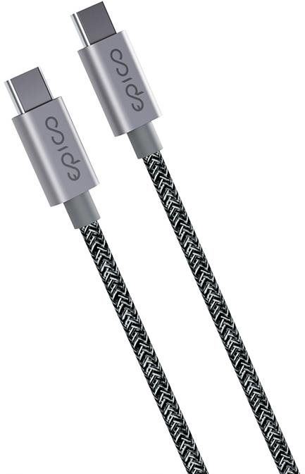 Datový kabel Epico 240W USB-C na USB-C opletený kabel 2m - vesmírně šedá