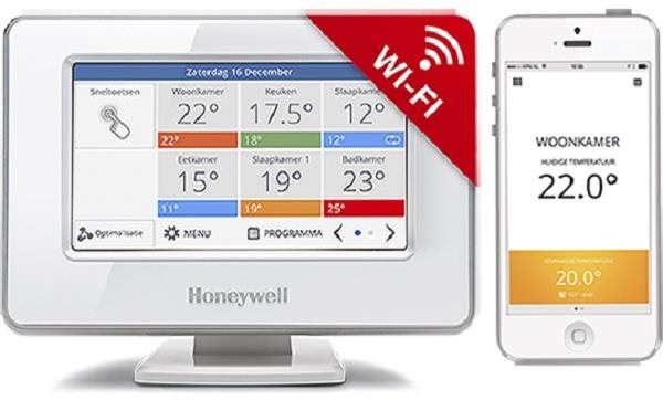 Chytrý termostat Honeywell EvoTouch-WiFi THR99C3100, řídící jednotka s napájením