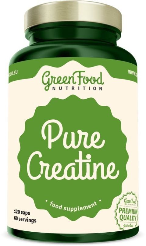 Kreatin GreenFood Nutrition Creapure Creatine 120 kapslí