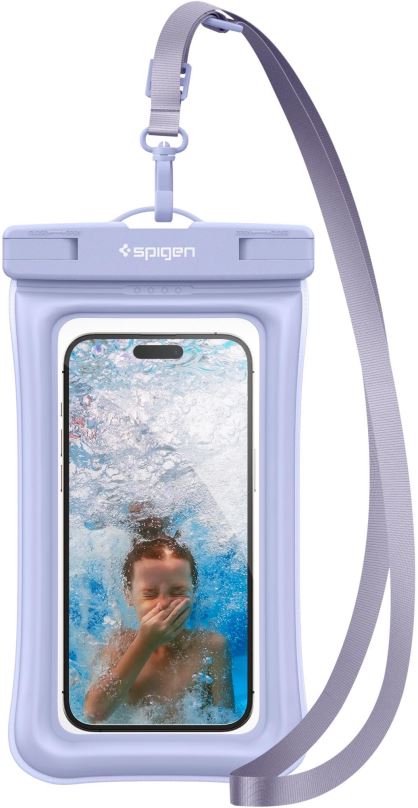 Pouzdro na mobil Spigen Aqua Shield WaterProof Floating Case A610 1 Pack Aqua blue