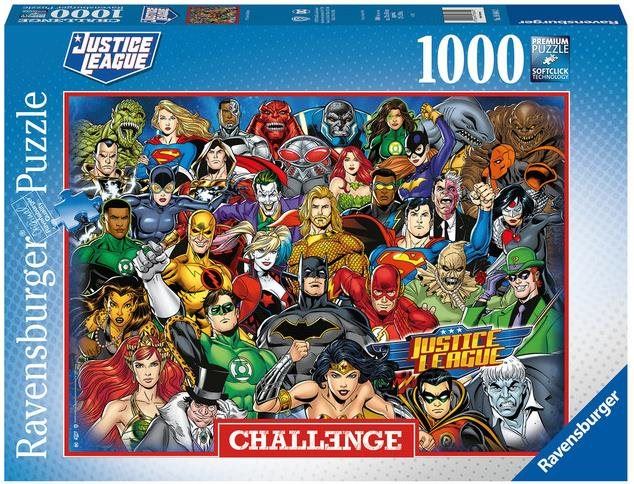 Puzzle Ravensburger 168842 Challenge Puzzle: DC Comics: Liga spravedlnosti 1000 dílků