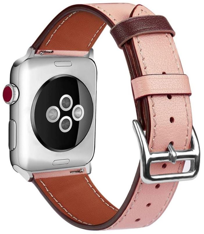Řemínek BStrap Leather Rome pro Apple Watch 42mm / 44mm / 45mm, Apricot