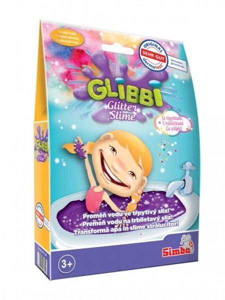 Hračka do vody Glibbi Glitter Slime sliz fialový třpytivý, DP10