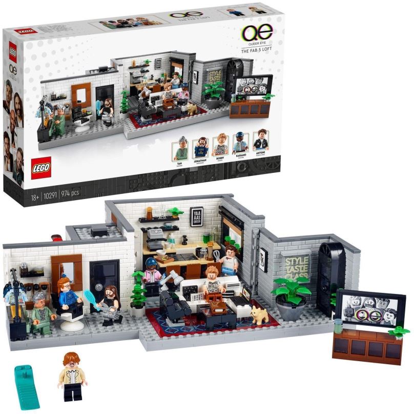 LEGO stavebnice LEGO® Icons 10291 Queer tým – byt „Úžo Pětky“