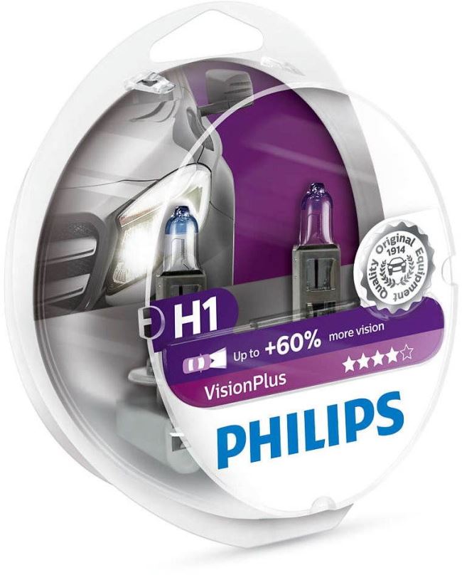 Autožárovka PHILIPS H1 VisionPlus 2 ks