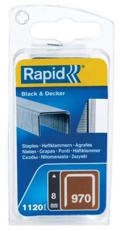 Spony do sponkovačky RAPID Black+Decker, 970/8 mm, blistr - balení 1120 ks