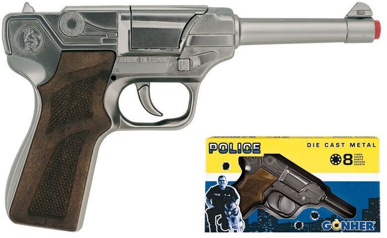 Dětská zbraň Policejní pistole stříbrná