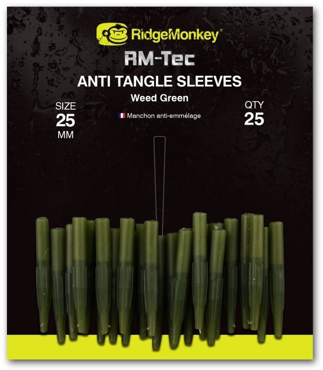 RidgeMonkey Převlek Connexion Anti Tangle Sleeves Weed Green Short 25ks