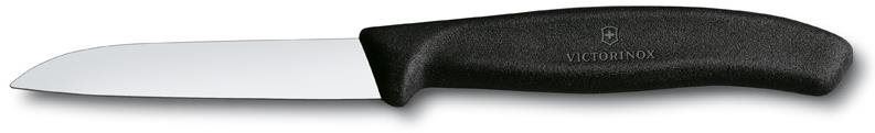 Kuchyňský nůž Victorinox nůž na zeleninu se zaoblenou špičkou 8 cm černý