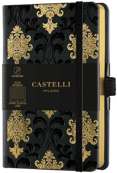Zápisník CASTELLI MILANO Copper&Gold Baroque, velikost S Gold