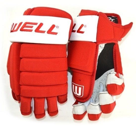 Hokejové rukavice Winnwell Classic 4-Roll SR, červená-bílá, Senior, 15"