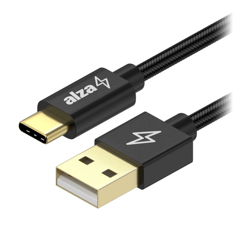 Datový kabel AlzaPower AluCore Charge 2.0 USB-C 2m černý