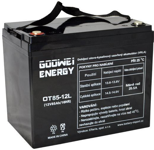 Trakční baterie GOOWEI ENERGY OTL85-12, baterie 12V, 85Ah, DEEP CYCLE