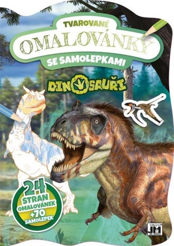 Omalovánky Tvarované omalovánky Dinosauři: se samolepkami
